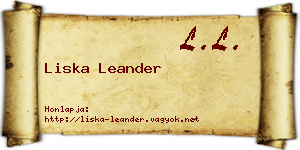 Liska Leander névjegykártya